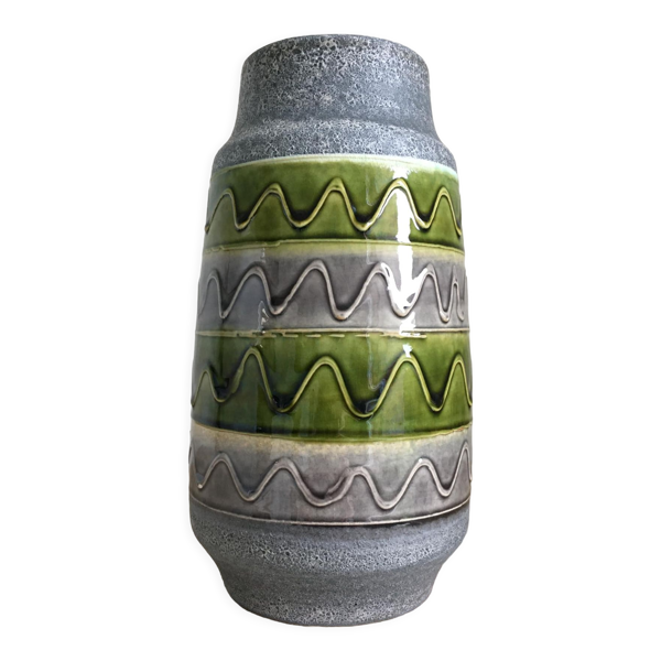 Vase West Germany en céramique Fat Lava