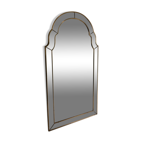 Miroir à pare-closes en bois doré 110x59cm