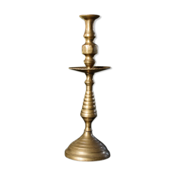 Bougeoir à disque en laiton bronze Bon état -  reconditionné disponible sur Selency