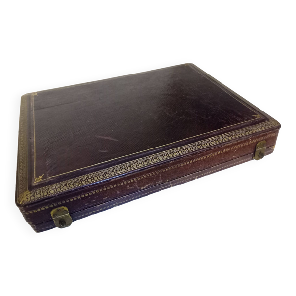 Service à moka Ercuis en métal doré manche à section carrée dit ''A la Russe