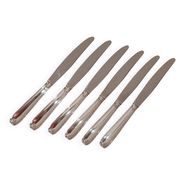 Couteaux à fromage en métal argenté