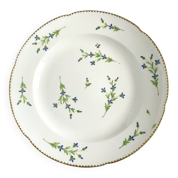 Assiette en Porcelaine du Comte d'Artois   Barbeaux   Fin du XVIIIe Siècle