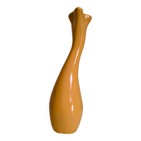 Vase en céramique jaune