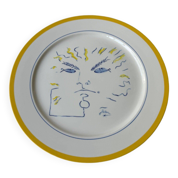 Assiette dessin de Jean Cocteau Villeroy & Boch Jean-Claude Goumard - Bon état sur Selency