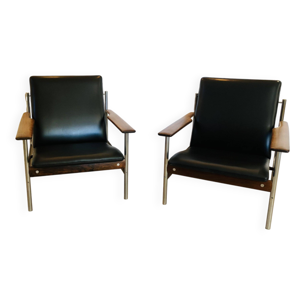 Fauteuils Sven Ivar Dysthe version original ateliers Dokka Mobler - Bon état sur Selency