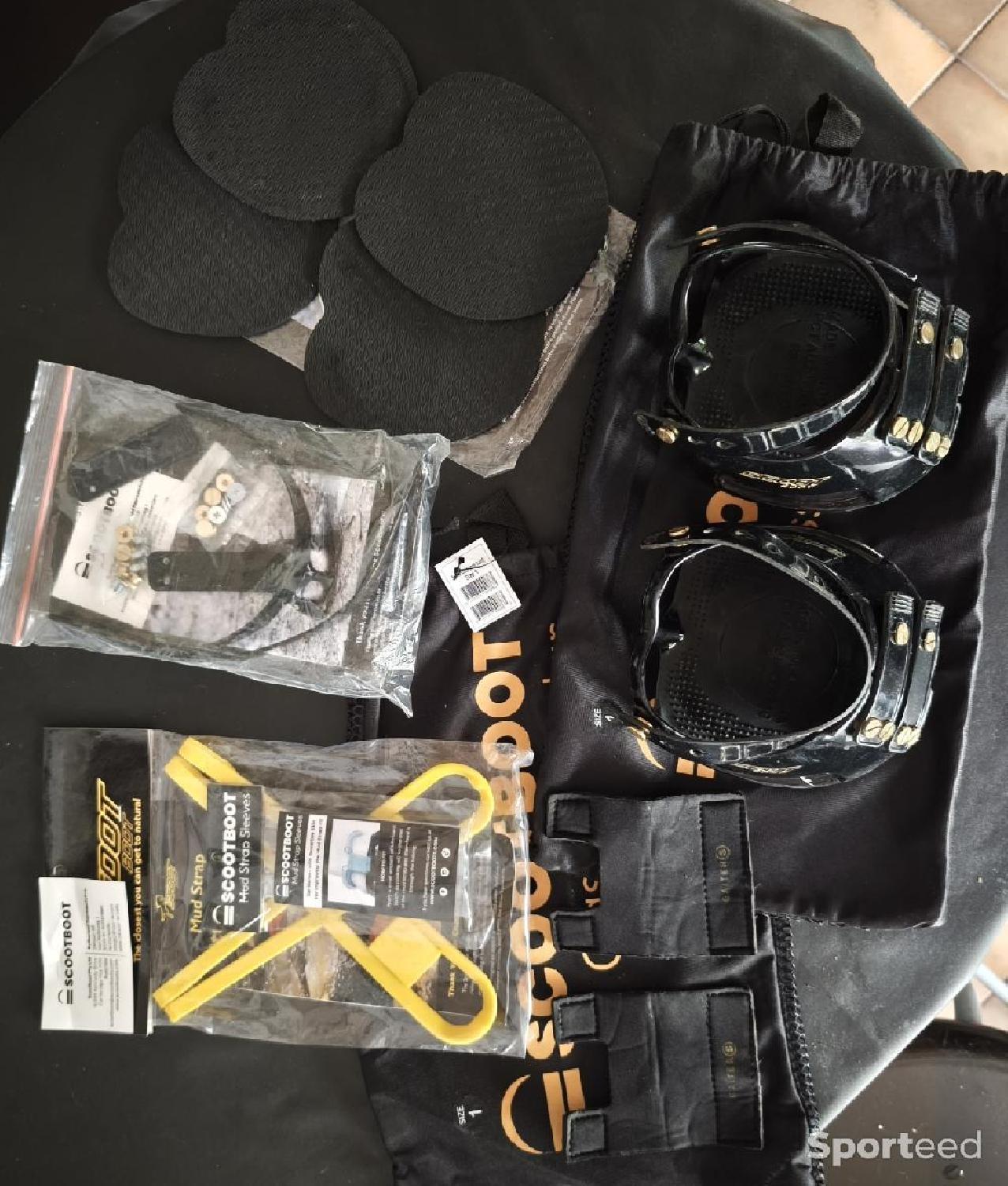 Hipposandales Scoot Boot T1+4 pads+lanières anti boue Très bon état -  reconditionné disponible sur Sporteed