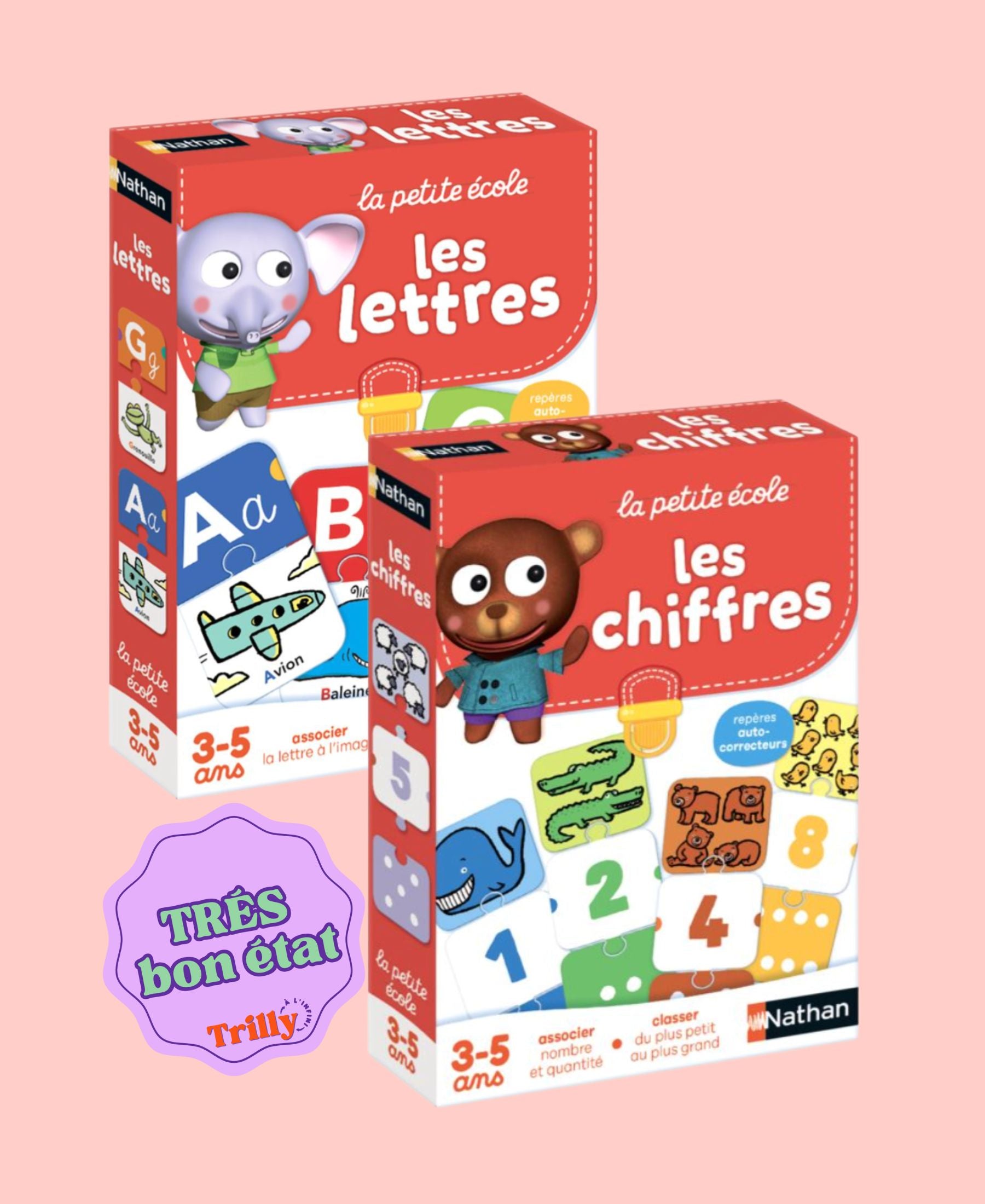 Duo de jeux éducatifs Les chiffres et les lettres