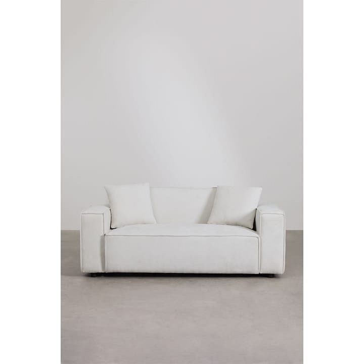 Canapé 2 places en tissu bouclé Sklum Basian